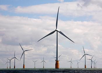 圖2：英格蘭的海上風力發電場。